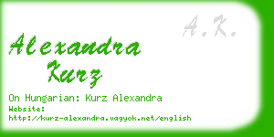 alexandra kurz business card